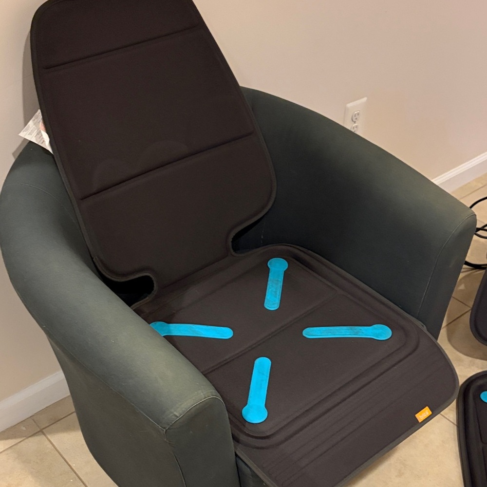 Brica Black Seat Protector with Blue Accent
